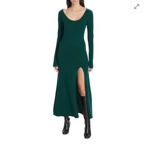 Reformation Long Sleeve Slit Dress